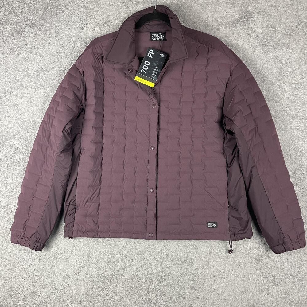 Mountain Hardwear Jacket Womens Large Stretchdown Purple Puffer NWT Down Winter